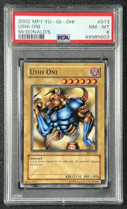 USHI ONI PSA 8 2002 YU-GI-OH! MCDONALD'S PROMOS #MP1-013 5603 - Image 1