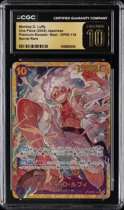 2024 ONE PIECE JPN #OP05-119 MONKEY D. LUFFY CGC 10 PRISTINE - Image 1