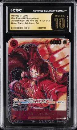 2023 ONE PIECE JPN AWAKENING OF THE NEW ERA SR MONKEY D. LUFFY CGC 10 PRISTINE - Image 1