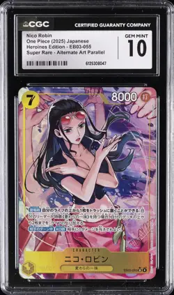 2025 ONE PIECE JPN HEROINES EDITION SUPER RARE ALT ART NICO ROBIN CGC 10 GM - Image 1