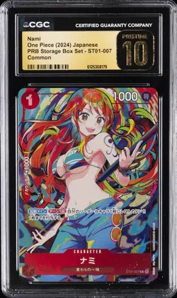 2024 ONE PIECE JPN PRB STORAGE BOX SET COMMON #ST01-007 NAMI CGC 10 PRISTINE - Image 1