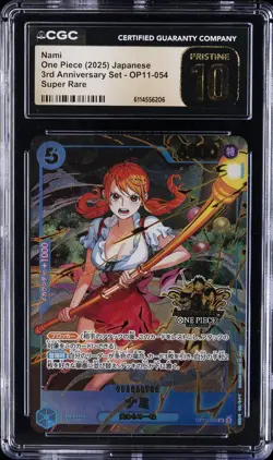 2025 ONE PIECE JAPANESE 3RD ANNIVERSARY SET SUPER RARE NAMI CGC 10 PRISTINE - Image 1