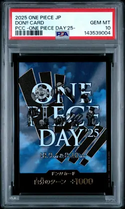 2025 ONE PIECE JAPANESE PREMIUM COLLECTION OP DAY'25- DON!! CARD PSA 10 - Image 1