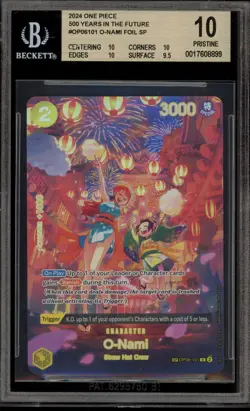 One Piece CCG O-Nami 500 Years in the Future SP Foil OP06-101 BGS 10 Pristine - Image 1