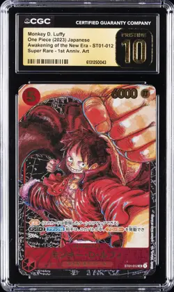 2023 ONE PIECE AWAKENING OF THE NEW ERA JPN MONKEY D. LUFFY CGC 10 PRISTINE - Image 1