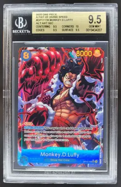 2025 One Piece Monkey.D.Luffy Secret Rare Alternative Art OP11-118 BGS 9.5 JP2 - Image 1
