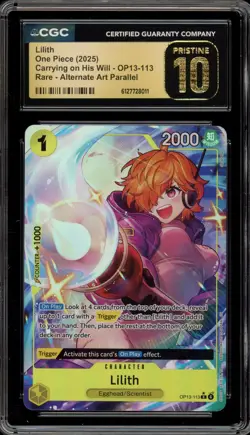 One Piece CCG Lilith Carrying/Will Rare Alt Art OP13-113 CGC 10 Pristine - Image 1