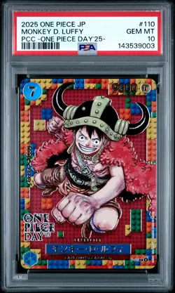 2025 ONE PIECE JAPANESE PREMIUM COLLECTION OP DAY'25 #110 MONKEY D. LUFFY PSA 10 - Image 1