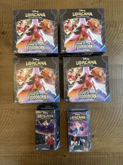 4 X Disney Lorcana Rise of the Floodborn Illumineer’s Trove Box + 2 Starer Decks - Image 1