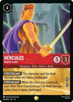 Hercules - Mighty Leader 118/204 Non-Foil Whispers in the Well Disney Lorcana - Image 1