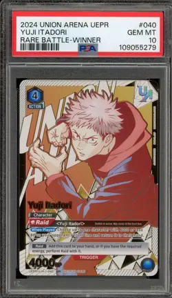 Union Arena Yuji Adori Rare Battle Winner #040 PSA 10 Gem Mint - Image 1