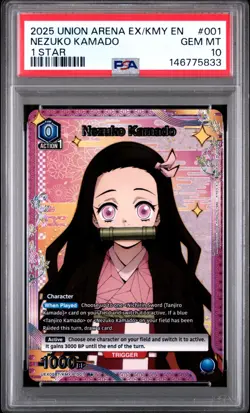 Union Arena TCG Nezuko Kamado Alt Art Holo PSA 10 Gem Mint Demon Slayer - Image 1