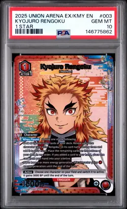 Union Arena TCG Kyojuro Rengoku Alt Art Holo PSA 10 Gem Mint Demon Slayer - Image 1