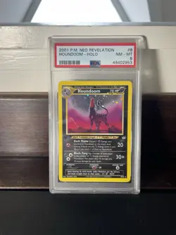 2001 Neo Revelation Houndoom Holo - 1st Edition - PSA 8 - Image 1