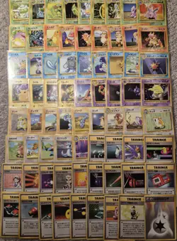 Vintage Pokemon Card Lot – Japanese Base Set 72 Cards Original Collection - Image 1