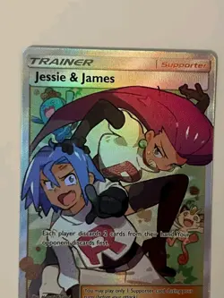 Jessie and James 68/68 MINT Pokemon Full Art Trainer Card, Hidden Fates - Image 2