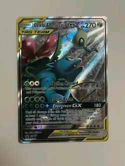 Celebi & Venusaur GX SM167 Tag Team Pokemon Card, MINT! Sun & Moon Promo - Image 1