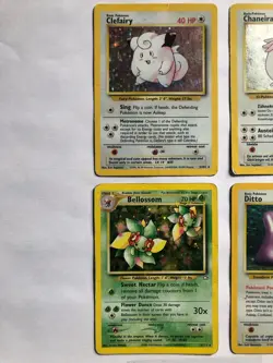 pokemon Holo 4 card set. Clefairy,Chaneira,Bellossom,Ditto all Rare cards. - Image 2