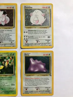 pokemon Holo 4 card set. Clefairy,Chaneira,Bellossom,Ditto all Rare cards. - Image 3