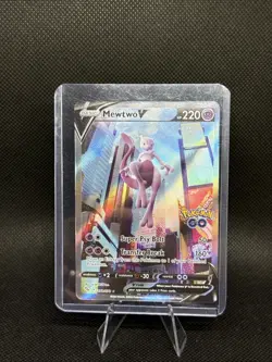 Pokemon Go TCG Mewtwo v Full Art Holo Ultra Rare Card 072/078 Alternative Art - Image 1