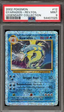 Pokemon Gyarados Legendary Coll. Reverse Holo Rare #12 PSA 9 Mint - Image 1