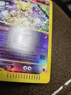 Alakazam 1/165 Expedition Reverse Holo Rare Pokemon Card TCG 2002 Light Play LP - Image 3