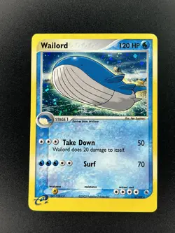 2 Cards Wailord Holo 48/109 Ruby & Wailmer Reverse Holo 83/100 Sandstorm 2003 LP - Image 1