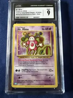 Pokemon TCG Mr. Mime 013/034 Classic Holo Trading Card Slab CGC Mint 9 - Image 1
