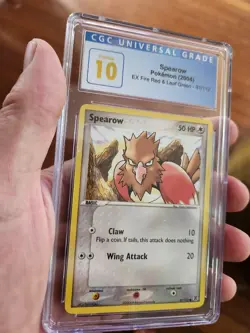 (POP 2) CGC 10 PRISTINE Pokemon 2004 EX Fire Red Leaf Green 81/112 Spearow Card - Image 1