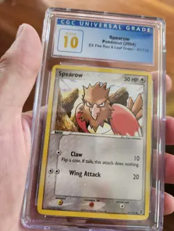 (POP 2) CGC 10 PRISTINE Pokemon 2004 EX Fire Red Leaf Green 81/112 Spearow Card - Image 2