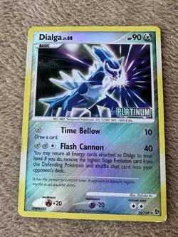 2008 Pokemon TCG Great Encounters Dialga Reverse Holo STAMPED Card 16/106 MP - Image 1