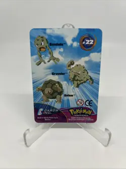 2004 Pokemon Advanced Lenticular Card Geodude Graveler Golem #22 - Panini Italy - Image 3