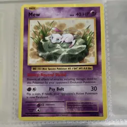 Pokemon Mew Deck Exclusives Rare Basic Regular 053/108 40 HP Neutral Shield Card - Image 1