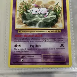 Pokemon Mew Deck Exclusives Rare Basic Regular 053/108 40 HP Neutral Shield Card - Image 2