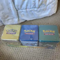 Costco Pokemon Stacking 3 Tins Evolving Skies, Fusion Strike Brilliant See Pics - Image 3