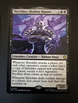 Shredder, Shadow Master MTG Teenage Mutant Ninja Turtles Commander 0020 Rare NM - Image 1