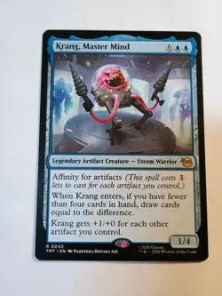 Krang Master Mind Legendary Artifact Creature 0043 MTG Rare TMT EN Blue - Image 1