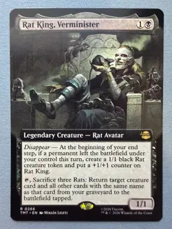 Rat King, Verminister (Extended Art) NM - Teenage Mutant Ninja Turtles MTG #266 - Image 1