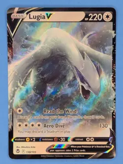Lugia V 138/195 Pokemon TCG Ultra Rare SWSH12: Silver Tempest Near Mint - Image 1