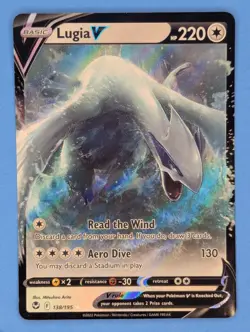 Lugia V 138/195 Pokemon TCG Ultra Rare SWSH12: Silver Tempest Near Mint - Image 1