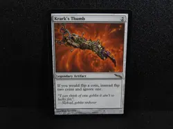 NM Krark's Thumb Mirrodin Mtg Magic the Gathering - Image 1