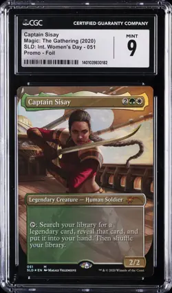 2022 MTG: SLD: INTERNATIONAL WOMEN'S DAY PROMO FOIL #051 CAPTAIN SISAY CGC 9 - Image 1