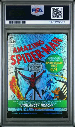 2025 MTG SPIDER-MAN BORDERLESS-FOIL AMAZING SPIDER-MAN/PETER PARKER PSA 9 - Image 2