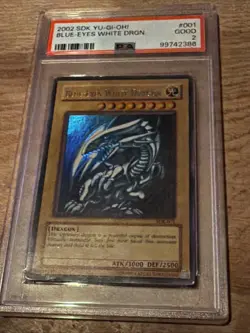 Blue-Eyes White Dragon SDK-001 Starter Deck: Kaiba Unlimited PSA 2! - Image 1