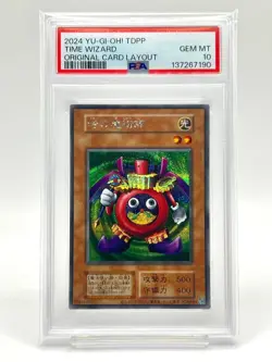 YuGiOh Time Wizard PSA10 Secret Rare Trading Card First Edition TDPP - Image 1