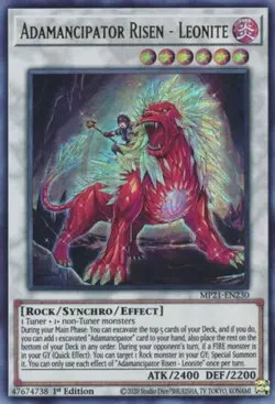Yugioh! Adamancipator Risen - Leonite - MP21-EN230 - Ultra Rare - 1st Edition Ne - Image 1