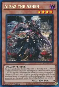 Yugioh! Albaz the Ashen - MP23-EN122 - Prismatic Secret Rare - 1st Edition Near - Image 1