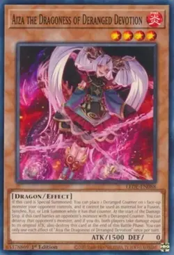 Yugioh! Aiza the Dragoness of Deranged Devotion - LEDE-EN088 - Common - 1st Edit - Image 1