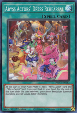 Yugioh! Abyss Actors' Dress Rehearsal - PHHY-EN063 - Super Rare - 1st Edition Ne - Image 1