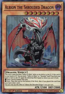 Yugioh! Albion the Shrouded Dragon - DAMA-EN008 - Super Rare - 1st Edition Near - Image 1